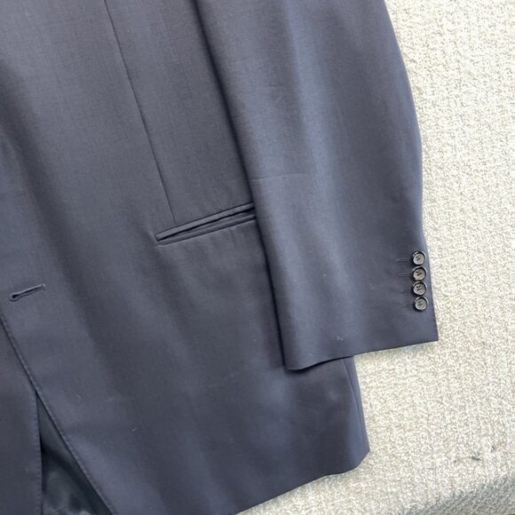 Canali Super 120s Wool Blazer Men’s Sz 54R Dark Blue 100% Wool Sport Coat Jacket - Picture 3 of 16